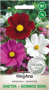 Cosmos Sensation Mix 1g semillas, Cosmos Mix Flores de verano, Plantas de jardín Plantas de balcón, Semillas de flores