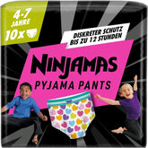 Pantalones De Pijama Corazones, 10 Pantalones De Noche Absorbentes, 7 Años, 17Kg-30Kg Madre E Hijo Naty Shop