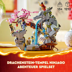 Jucărie LEGO NINJAGO Dragon Stone Temple Dragon cu 6 figuri Ninja, set mare de construit, jucat și expus, cadou de ziua de naștere pentru băieți și fete 13+ 71819 Seturi de constructie Besuche den LEGO-Store