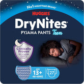 Huggies Drynites Nachtwindeln Bei Bettnässen, Für Jungen Ab 13 Bis Ca. 17 Jahre (48-60 KG), 27 Stück (3X9), Monatspack, Windel-Pants Naty Título predeterminado de la tienda