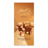 Chocolate Lindt | Bolsita chocolate con leche NUXOR | 103g | Cubitos cremosos de chocolate con leche de gianduja con avellanas tostadas | regalo de chocolate