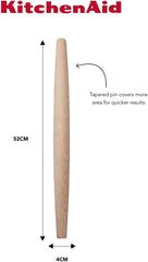 Rodillo cónico de madera de arce, 51 cm, con funda