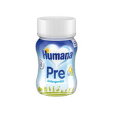 Humana Leche Inicial Lista para beber, desde el nacimiento, Leche lista para beber para bebés, Además de la leche materna o como único prealimento, Papilla para bebés solo con DHA y lactosa, 24 x 90 ml Naty Shop Default Title