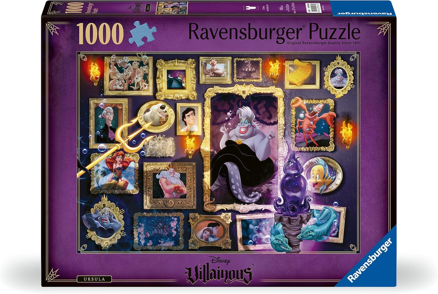 Ravensburger Puzzle 1000 piese 12000039 - Disney Villainous Ursula - Personajele populare din Ariel ca un puzzle pentru adulți și copii cu vârsta de 14 ani și peste Puzzle Naty Shop
