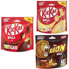 Pack de bolitas Nestlé con leche, blancas, Caramelo León (3 x 130g)