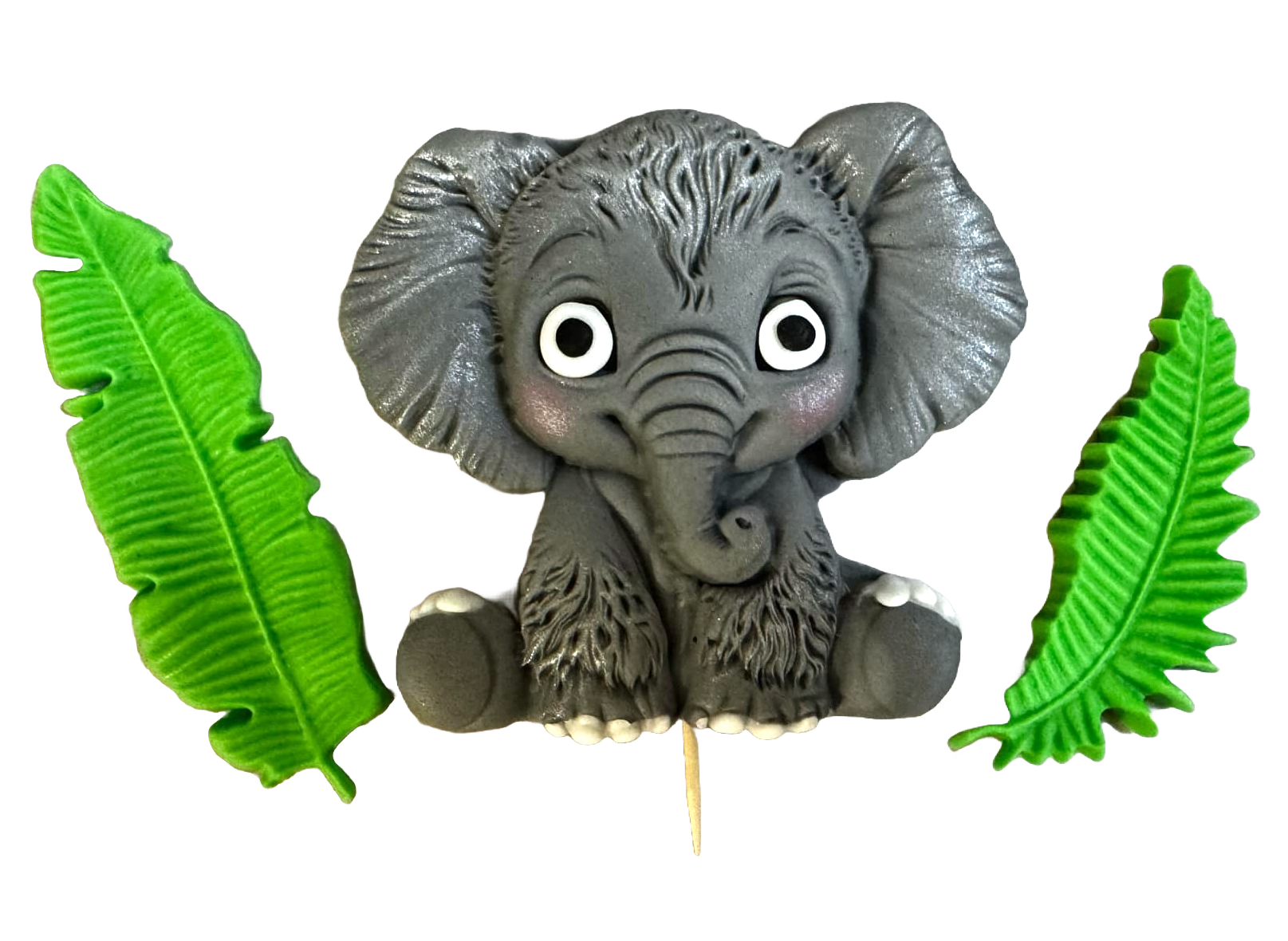 Set 3 decoratiuni comestibile din pasta de zahar, Pui de elefant Decoratiuni din Pasta de Zahar Nati Shop