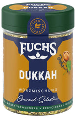 Fuchs Gewürze Gourmet Selection Naher Osten-Afrika – Dukkah Gewürzmischung, nachfüllbarer Gewürz Mix, zum Verfeinern von Fisch und Lamm, vegano, 50 g