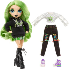 Rainbow High Style Icons Jade – 28 cm Modepuppe mit Langem, Kämmbarem Haar, Zweitem Outfit, Passender Tasche und einem Zweiten Paar Schuhe, Beweglich mit 13 Gelenkpunkten