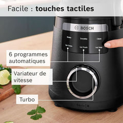 Batidora amasadora Vitapower, Serie 6, 1.800 W, 6 Programas, Prospeed Klingen, Tritan™-Krug, Schwarz, MMB6652B Cocina Naty Shop