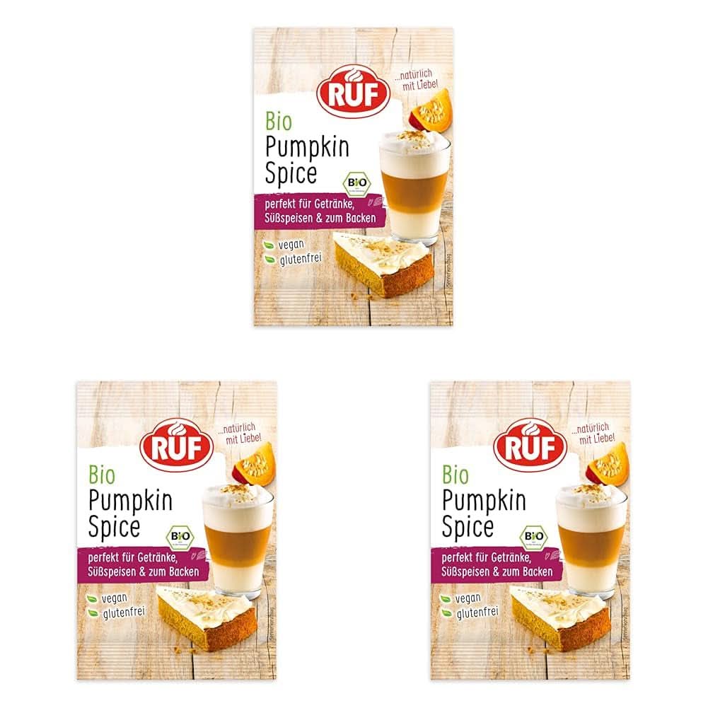 Coajă de lămâie ecologică RUF Arome Naty Shop Dovleac cu mirodenii 3 x 10 grame