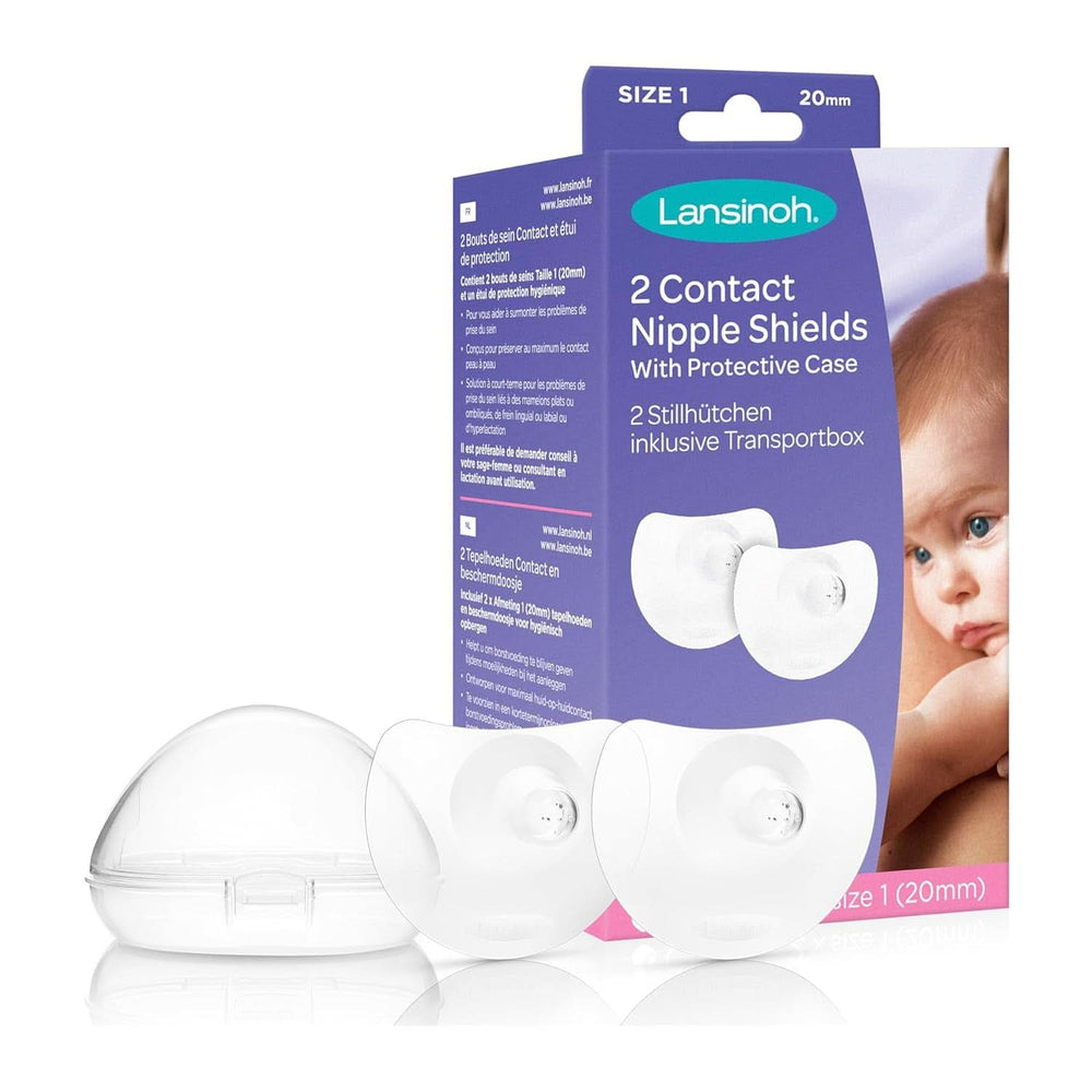 Lansinoh Stillhütchen 20 Mm (Größe 1), 2 piezas Inkl. Caja de almacenamiento - Angenehmes Tragegefühl - Trotz Anlegeschwierigkeiten Weiter Stillen Accesorios Alimentación y Lactancia Bebe Naty Shop