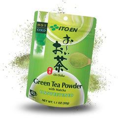 ITO EN Oi Ocha Ceai verde instant în pudră cu matcha – Ceai verde matcha neîndulcit din Japonia – 1 x 32 g