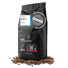 KING'S COFFEE - EDIȚIE NEAGRĂ - 1 kg Boabe de Cafea Crema Intense - Cafea cu Aciditate Scăzută - Prăjire în Loturi Mici din Italia - Boabe de Espresso Arabica Puternic (Amestec) pentru Aparate Complet Automate și Portafiltru