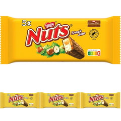 Nestlé Barritas de Chocolate con Avellanas y Relleno de Caramelo, Avellanas Enteras y Deliciosa Crema de Caramelo, Recubiertas de Chocolate con Leche, Pack de 4 (5x30g)