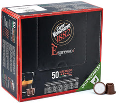 Caffè Vergnano 1882 - Èspresso Kompostierbare Kaffeekapseln, Kompatibel Mit Nespresso, Cremoso (Cremig) - Packung Enthält 50 Kapseln