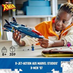 LEGO Marvel X-Jet Los X-Men Modelo de avión de construcción con figuras que incluyen Wolverine y Pícaro Juguete de superhéroe para niños Regalo para niños y niñas 8 años 76281 Juegos de construcción Beuche den LEGO-Store