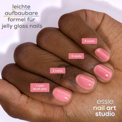 Esmalte de uñas Essie – N° 60 blush jelly, color de esmalte de uñas rosa, colección Essie Jelly Gloss, 13,5 ml