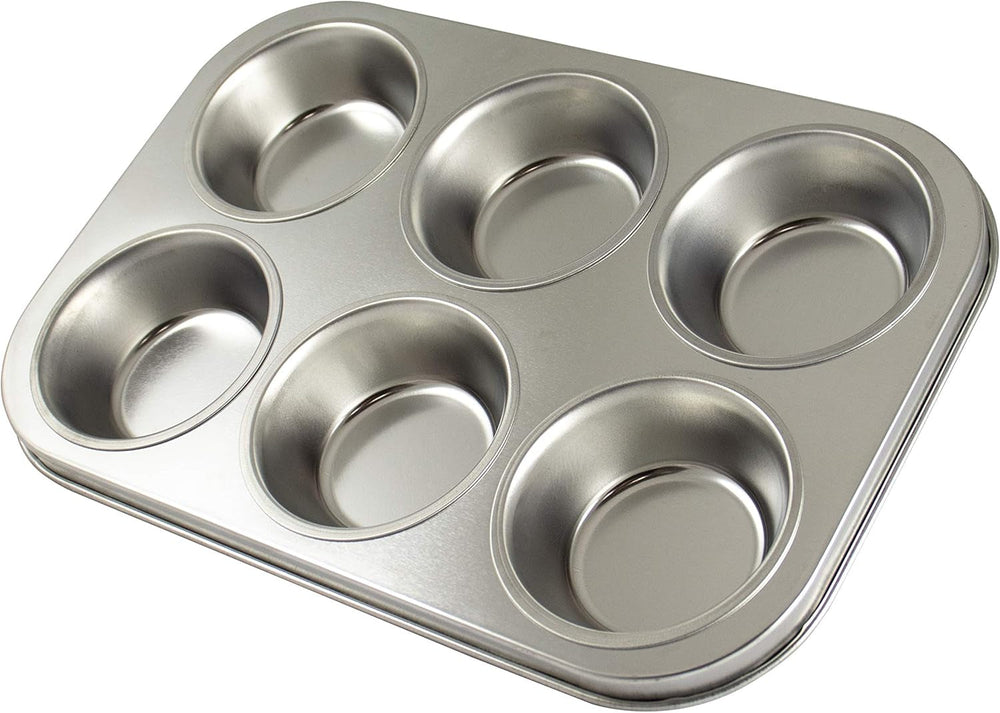 Zenker 62230 Bandeja Horno Cupcake/Muffin 6uds, Banda 29 X 19,5 X 3Cm, Línea Plata Moldes y bandejas Naty Shop