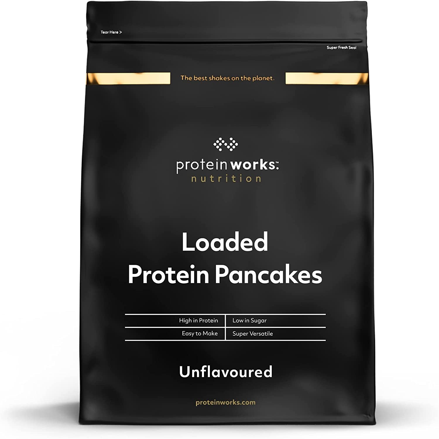 Protein Works - Loaded Protein Pfannkuchen | Premium Pfannkuchen Mischung | Eiweiß Pancakes | Protein Pancakes | 8 Servings | Natürlich | 500G Amestec pentru copt si gatit Naty Shop 1 Kg (1Er Pack) Natürlich