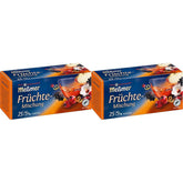 Amestec de fructe Meßmer | 25 pliculețe de ceai | Vegan | Fără gluten | Fără lactoză (pachet cu 2)