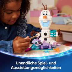 LEGO ǀ Disney Frozen Picnic divertido con Olaf y Bruni - Muñeco de nieve con cubierta de picnic y Zubehör - Decoración DIY para Schlafzimmer - Geschenk für Mädchen ab 7 Jahren und Frozen Fans - 43287