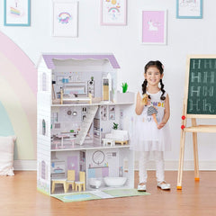 Teamson Kids Olivias Little World Casa de Muñecas Gigante con 16 Accesorios para Muñecas, Casa de Muñecas de Madera con Muebles, 3 Pisos, Casa de Muñecas Infantil para Muñecas de 12 Pulgadas/30 cm, Edad 3 Años+ Naty Shop Casas de Muñecas