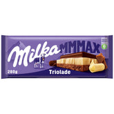 Milka Mmax Triolade – Chocolate con leche alpino con chocolate blanco y negro – 280g
