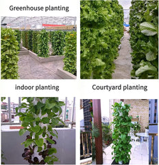 Torre hidropónica, sistema acuapónico de cera de 15 niveles y 45 orificios, kit de cultivo aeropónico de jardín inalámbrico para hierbas, frutas y verduras con bomba de hidratación, adaptadores, macetas de malla