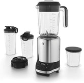WMF Kult Pro Batidora multifunción Hochleistungsmixer, 30.000 U/Min, batidora, batidora de pie, función Ice-Crush, 4 mezcladores Inkl. Togo-Verschluss Cocina Tienda Naty