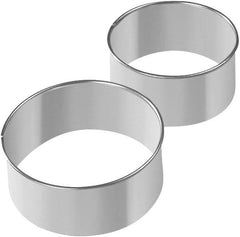 Forme de aluat Fackelmann, set de 2, metal, multicolore, 8 și 9 cm, înălțime 5 cm