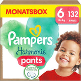 Pampers Harmonie Pañales Pantalón Bebé, talla 6 (15Kg+), 132 pañales Madre e Niño Naty Shop