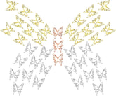 80 de bucăți de pandantive pentru unghii fluture 3D, din aliaj, formă de fluture, auriu, argintiu, strălucitoare, decorațiuni pentru unghii, accesorii pentru bijuterii pentru unghii, manichiură DIY pentru femei