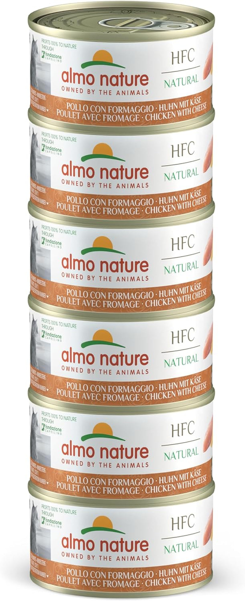 Almo Nature HFC Natural - Hrană umedă pentru pisici adulte - pui și ton - grad uman, fără gluten - 6 X 70G
