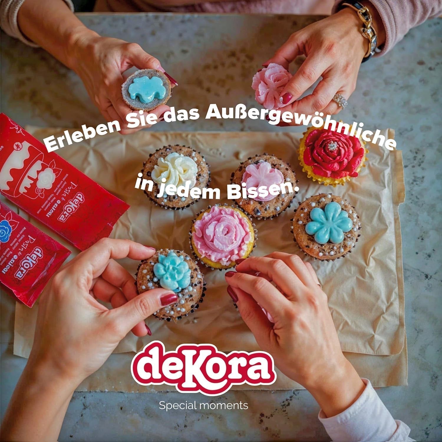 Dekora - Fondant alb din pastă de zahăr 150g - Perfect pentru prăjituri și decorațiuni de copt - Fără gluten și lactoză - Aromă de vanilie - Moale, flexibil și ușor de modelat pentru decorațiuni creative Pasta de zahar Naty Shop