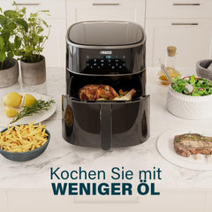 Princess Digital Hot Air Fryer - Capacitate variabilă a vasului - 8 litri maxim - 6 programe presetate Electrocasnice Naty Shop