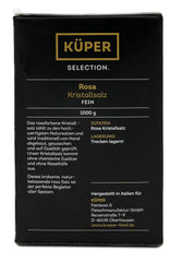 Küper Selection 1000g Kristallsalz rosa fein - rosa Speisesalz zum Würzen und Verfeinern - 100% natürliches Salz