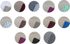 AVA | Cuvertură Reversibil Boutique | Pentru toate anotimpurile | Culoare - Gri/Roșu | Pentru pat de 120/135 cm. pat. (230 X 270 Cm. Ancho X Alto) | Cuvertură cu matlasare Plapumi si pilote Naty Shop