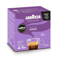 Lavazza, A Modo Mio Soave 256 Kaffeekapseln, für einen leichten und eleganten Espresso mit aromatischen Noten von Blumen, 100% Arabica, Intensität 5/13, mittlere Röstung, 16 Packungen mit je 16