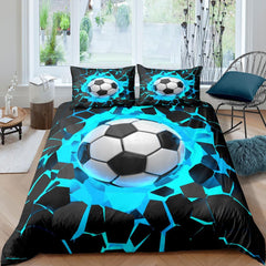 Ropa de cama infantil, futbol, microfibra poliéster Ropa de cama infantil Naty Shop Azul 135 X 200 Cm