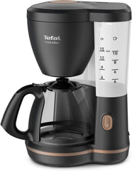 Espressor cu filtru Tefal Includeo, espressor extrem de ușor de utilizat, potrivit pentru dreptaci și stângaci, deschidere automată a capacului, 1,25 l, 10 până la 15 cești, CM533811