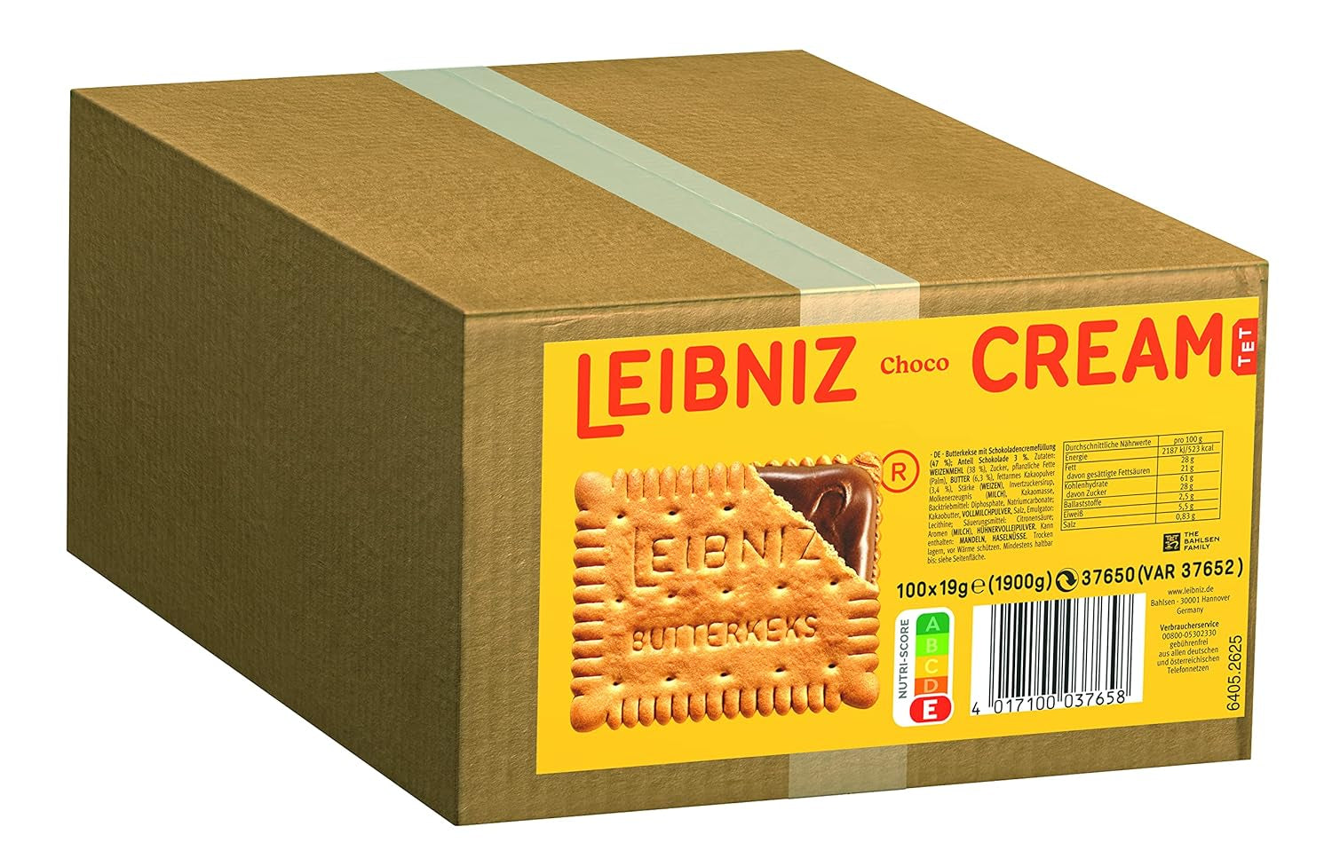 Biscuiți cu unt LEIBNIZ Original - Pachet mare de 3 biscuiți cu unt ambalați individual (96 x 15 g)