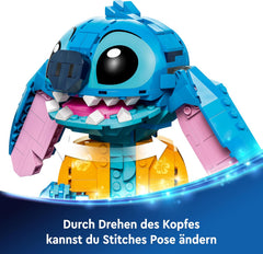 Lego | Disney Stitch Spielzeug - Figur zum Spielen und Sammeln mit Einer Eistüte und Einer decorativoen Blume - Geschenk für Mädchen, Jungen und Lilo & Stitch Filmfans ab 9 Jahren - 43249
