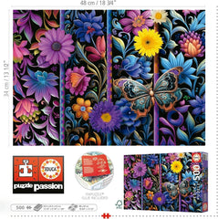 Educa - Puzzle de 500 piezas para adultos | Bada Bloom. Dimensiones: 48 X 34 cm. Incluye pegamento para rompecabezas Fixpuzzle. Durante 11 años (19909) Puzzle Naty Shop