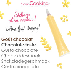 Scrapcooking - Pix Pastel Galben cu Zahăr - Zahăr cu Scriere Galben 25g - Pix Decorativ Comestibil cu Zahăr - Scriere și Desen - Etichetare Fondant, Glazură, Prăjituri - 6804