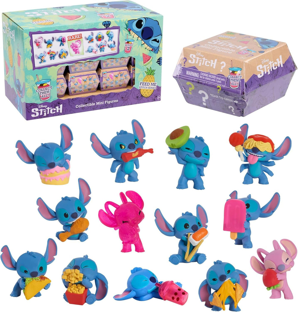 Just Play Minifiguras coleccionables de Stitch de Disney Paquete sorpresa Figuras coleccionables grandes de 5 cm Los estilos pueden variar Juguetes para niños Más de 3 figuras de acción Naty Shop Single