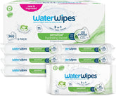 Toallitas húmedas WaterWipes Sensitive+ Hydrating Boost, toallitas hidratantes, 360 piezas (paquete de 6), 3 en 1 limpieza, cuidado, hidratación, 99% agua de aloe vera, toallitas para bebés sin perfume