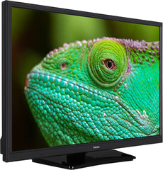 Televizor inteligent Lenco LED-2463 de 24 de inci, Full HD - Televizor cu Bluetooth - Adaptor auto de 12 V - Netflix, YouTube și Wi-Fi - Bluetooth - HDMI - Ethernet - Negru