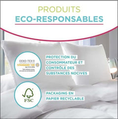 Cuvertură Serenité - Tratament împotriva acarienilor - Temperat 300 G/M² - 240 X 220 Cm - Pentru pat dublu - Lavabil la mașină, alb Plapumi si pilote Naty Shop