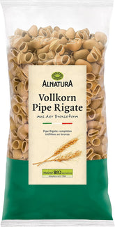 Pipe Rigate Pasta integral ecológica, vegana, 500 g