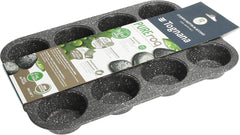 Pure Roq Muffinform Para 12 Muffins, Aluminio, Negro Moldes y bandejas para horno Naty Shop